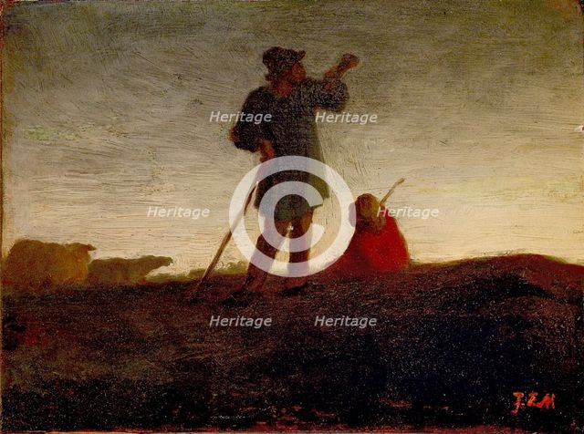 Recalling the Flock, 1866-1872. Artist: Jean Francois Millet.