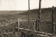 Recaptured Territory; On the right, in the background, the remains of Allemant..., 1917. Creator: Unknown