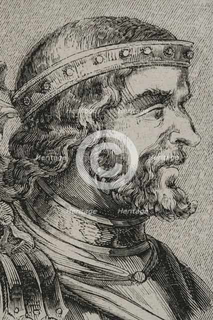 Recaredo I (559-601), Visigoth king from 586 to 601, 1853. Creator: Unknown.