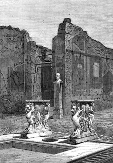 Recent discoveries in the buried city of Pompeii: interior of the house of Cornelius Rufus, 1864. Creator: Unknown