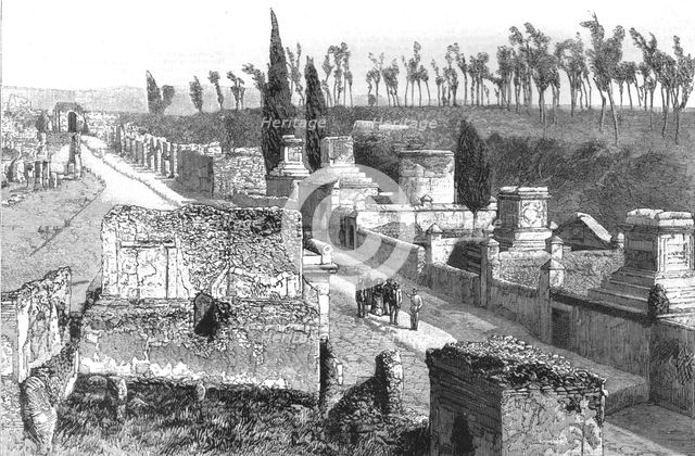 'Recent Excavations at Pompeii, Italy - The Street of Tombs', 1886.   Creator: Unknown.