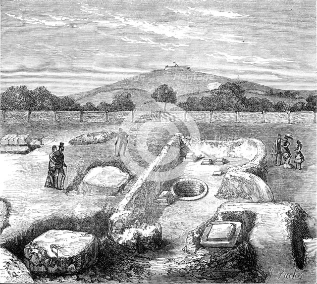 Recent excavations at the Roman Villa, Brading, Isle of Wight: The Well-House, 1881. Creator: Unknown.