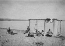 Receiving mud procedures at Lake Shira, 1890. Creator: LI Vonago