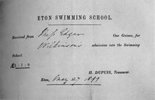 Receipt for Swimming Lessons 1935
