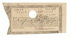 Receipt for payment to Jack Little for his service in the Continental Army, 1782. Creator: Unknown