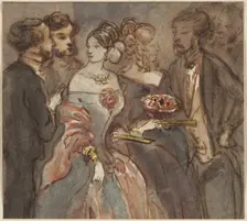 Reception, 1850/1855. Creator: Constantin Guys