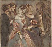 Reception, 1850/1855. Creator: Constantin Guys