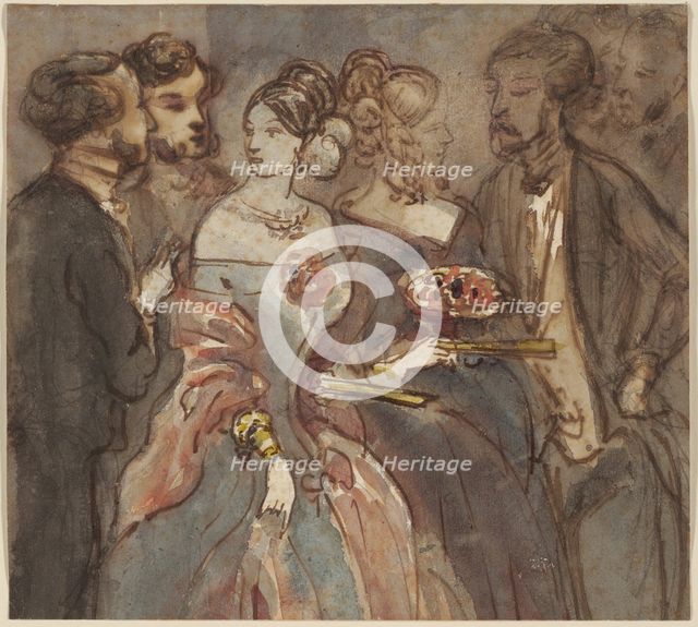 Reception, 1850/1855. Creator: Constantin Guys.