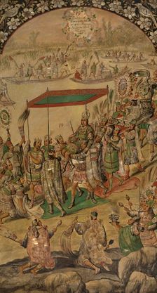Reception of Moctezuma, (19 and 20), 1698. Creators: Juan González, Miguel González