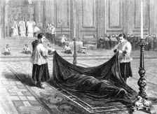 Reception of a Benedictine monk in St. Paul's Church at Rome, 1870. Creator: Unknown