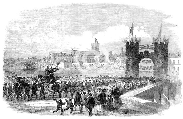 Reception of Admiral Sir Edmund Lyons at Christchurch, 1856.  Creator: Unknown.