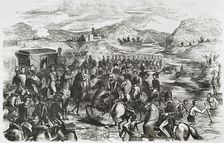 Reception of Ferdinand VII on the River Fluvià on his return from France, Spain, 1814 (1853). Creator: Unknown