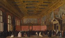 Reception of Foreign Ambassadors in the Doge's Palace, Venice, c1765-1780. Creator: Unknown