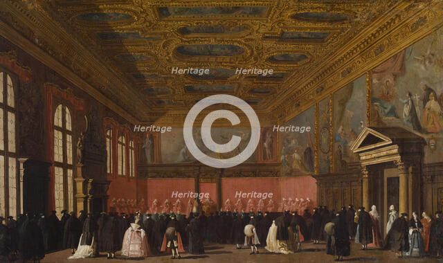 Reception of Foreign Ambassadors in the Doge's Palace, Venice, c1765-1780. Creator: Unknown.