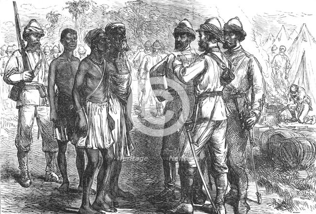 'Reception of King Koffee's Ambassadors in the English Camp', c1880. Artist: Unknown.