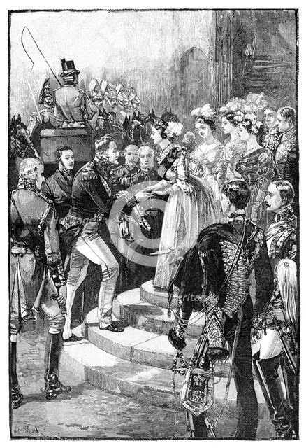 Reception of Louis Philippe at Windsor Castle, 1844, (1900). Artist: Unknown