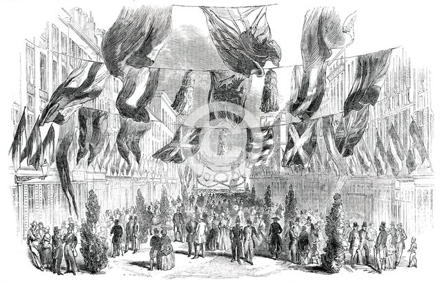 Reception of Parisian Railway Excursionists at Dunkerque - Rue Arago, 1850. Creator: Unknown.