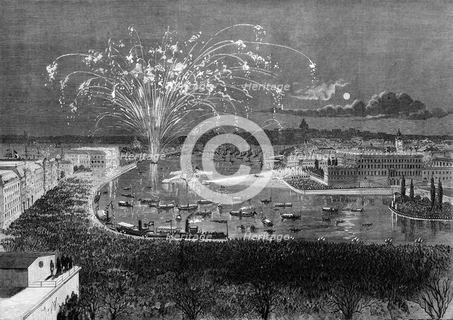 Reception of Professor Nordenskjöld, the Swedish Arctic explorer, at Stockholm, 1880. Creator: Unknown.