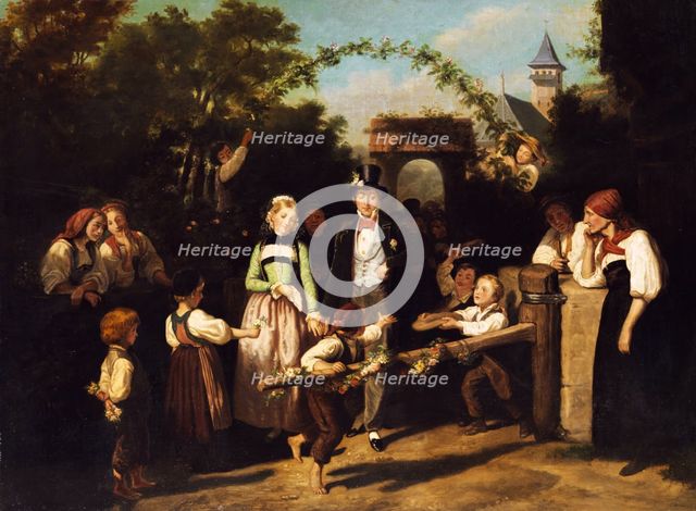 Reception of the wedding couple, Second Half of the 19th cen. Creator: Schüz, Theodor Christoph (1830-1900).