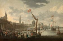 Reception of the White Monks...City of Antwerp, mid-17th century. Creator: Bonaventura Peeters I