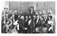 Reception of the Abbe Liszt at the Grosvenor Gallery 1886. Creator: Unknown