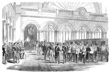 Reception of the Archduke Maximilian of Austria by Prince Napoleon, at the Strasbourg Railway Termin Creator: Unknown
