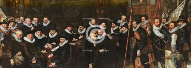 Reception of the civic guard at the Saint Sebastian range by the municipality of The Hague, 1618. Artist: Ravesteyn, Jan Anthonisz, van (1572-1657)