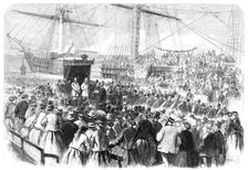 Reception of the Duke of Edinburgh at Geelong, Australia, 1868. Creator: Unknown