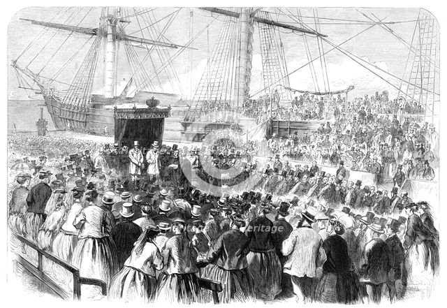 Reception of the Duke of Edinburgh at Geelong, Australia, 1868. Creator: Unknown.
