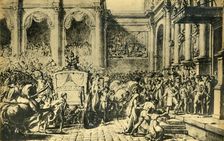 Reception of the Emperor and Empress at the Hôtel de Ville, Paris, c1804, (1921). Creator: Jacques-Louis David