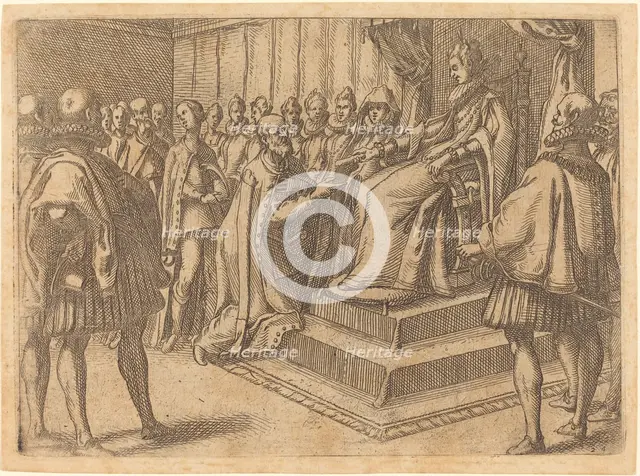 Reception of the Envoy of Poland, 1612. Creator: Jacques Callot.