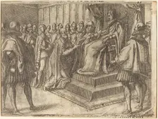 Reception of the Envoy of Poland [recto], 1612. Creator: Jacques Callot