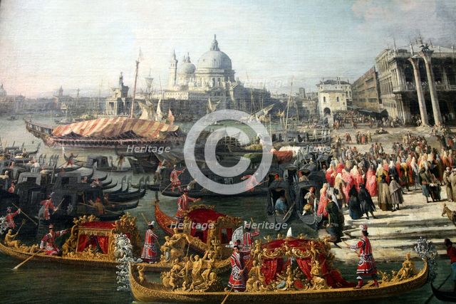 'Reception of the French Ambassador in Venice', 1726-1727. Artist: Canaletto