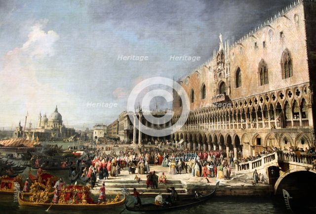 'Reception of the French Ambassador in Venice', 1726-1727. Artist: Canaletto