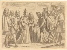 Reception at Mantua, 1612. Creator: Jacques Callot