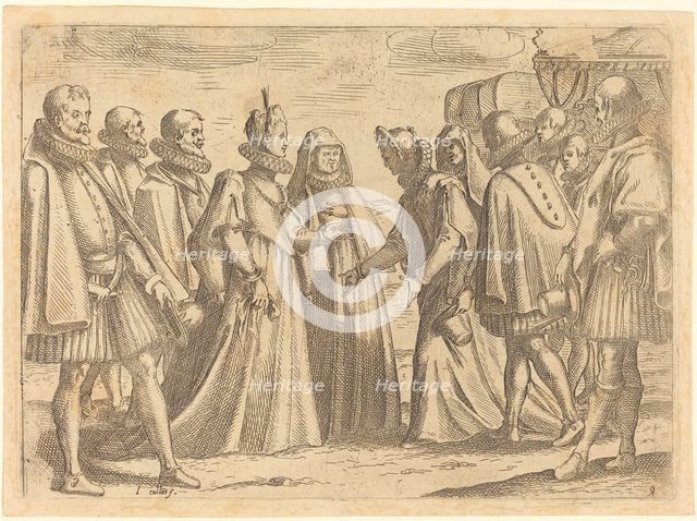Reception at Mantua, 1612. Creator: Jacques Callot.