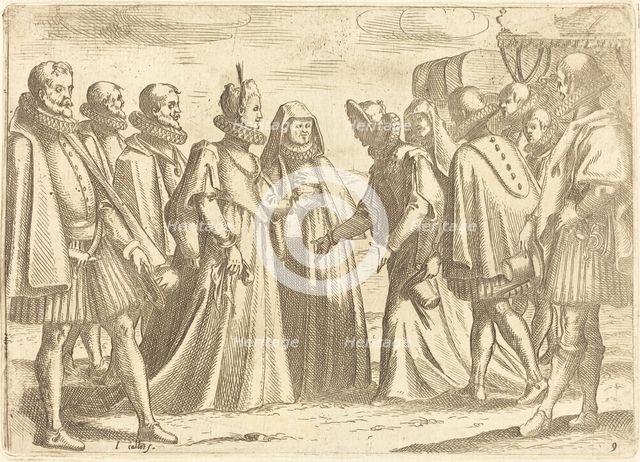 Reception at Mantua, 1612. Creator: Jacques Callot.