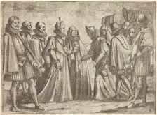 Reception at Mantua [recto], 1612. Creator: Jacques Callot