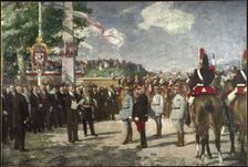 Reception at Porte Maillot of Marshals Foch and Joffre, July 14, 1919, 1923. Creator: Lucien Simon