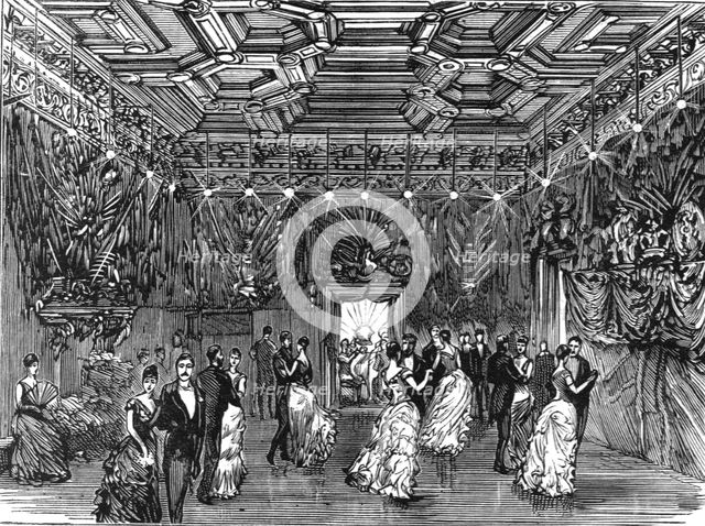 'Reception and Ball at Dover House, the official residence of Lord Dalhousie; The Ball Room', 1886.  Creator: Unknown.