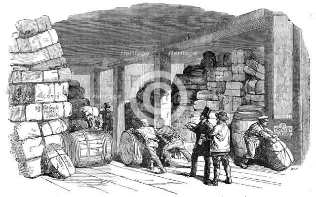 Reception, by Messrs. Cuthbert, Paternoster-Row, of Lint, Etc., for the Wounded at Scutari, 1854. Creator: Unknown.