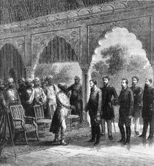 Reception by a Maharajah c1891. Creator: James Grant
