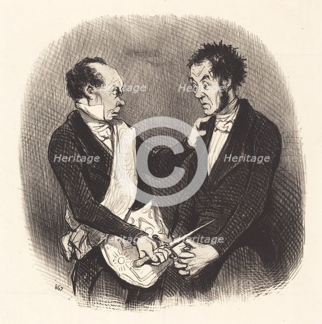 Réception d'un franc-maçon, 1846. Creator: Honore Daumier.