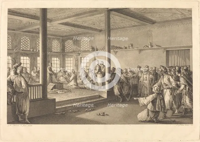 Réception de Choiseul-Gouffier chez Hassan-Tchousch-Oglou, 1780. Creator: Antoine Jean Duclos.