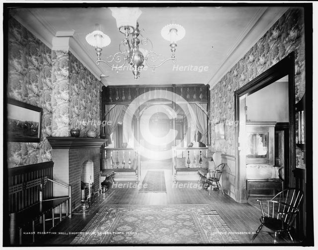 Reception hall, country club, Grosse Pointe Farms [sic], between 1890 and 1901. Creator: Unknown.