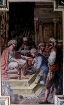 Reception hosted by the Sultan of Tunis to Catalan merchants to mark the restoration of free trad…