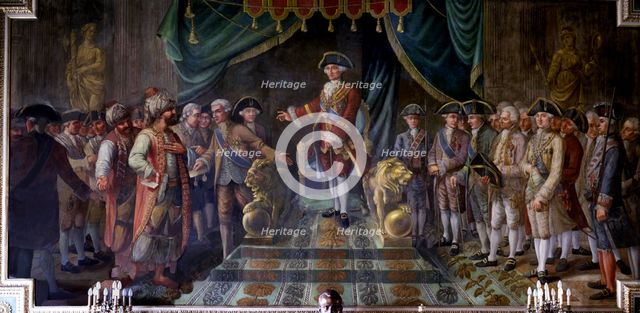 Reception hosted by King Charles III to the Ambassadors of the Ottoman Empire.