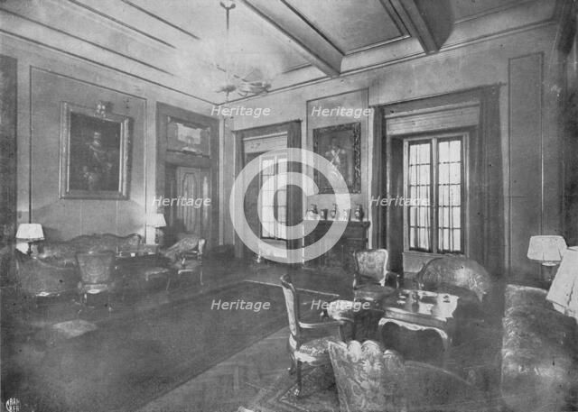 Reception room for the visit of King Victor Emmanuel III and Queen Elena of Italy to Cairo, c1933.  Artist: Unknown.