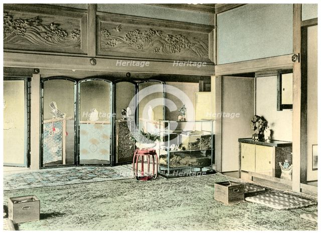 Reception room in a Japanese nobleman's house, 1904. Artist: Unknown