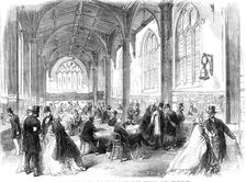 Reception-room of the Social Science Congress in the Guildhall, New York, 1864. Creator: Mason Jackson